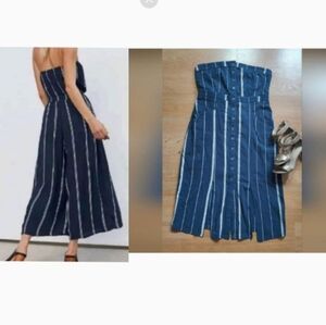 Anama anthropology strapless midi dress